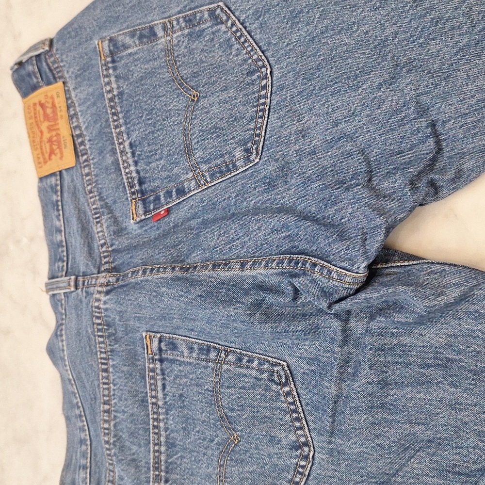 Levi's 501 Button Fly Blue Straight Leg Jeans Iconic Style 34 X 30 Medium‎ Wash - Picture 8 of 9